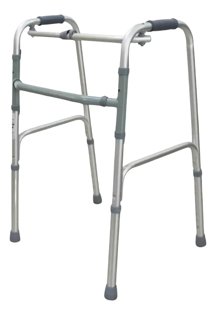 Caminador Ortopédico Plegable Liviano para Adulto – Doble Función Ajustable Gris