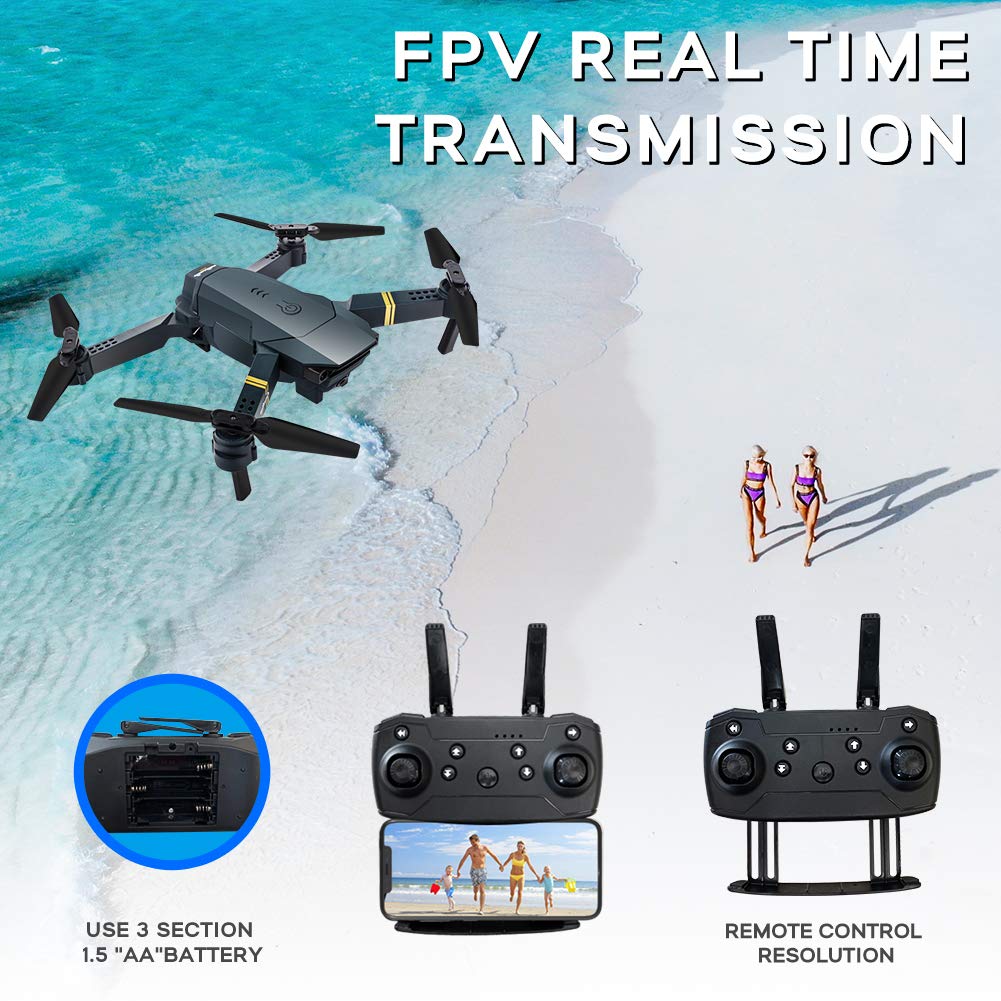 Mini Drone Plegable con Cámara 720P – Control Remoto y Transmisión WiFi