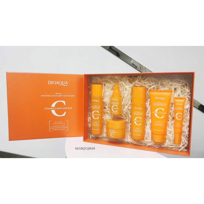 Kit Facial de Lujo Bioaqua Vitamina C – Rutina Completa Antioxidante 6 Pasos