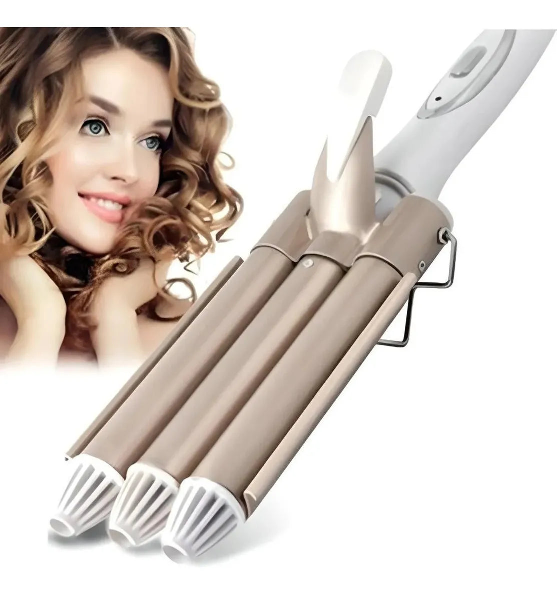 Rizador de Cabello Profesional 3 Tubos – Ondas Tipo Sirena