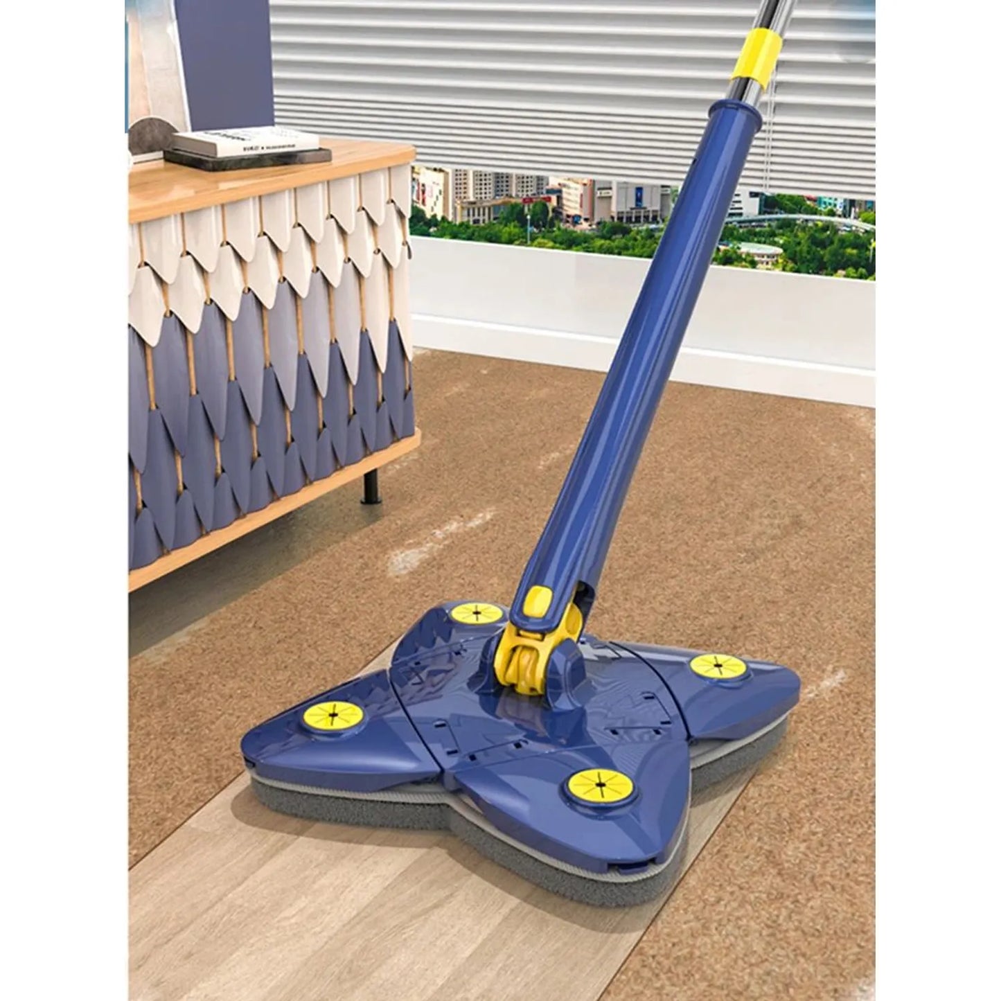 Trapero 360° de Alta Eficiencia con Cabezal Giratorio y Esponja Absorbente