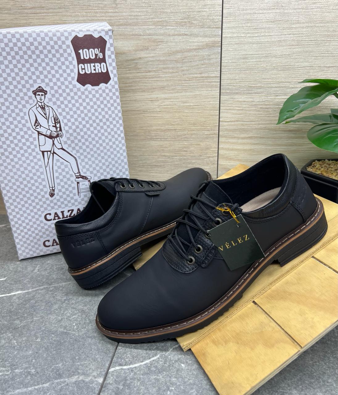 Zapato Casual Velez de Cuero Genuino