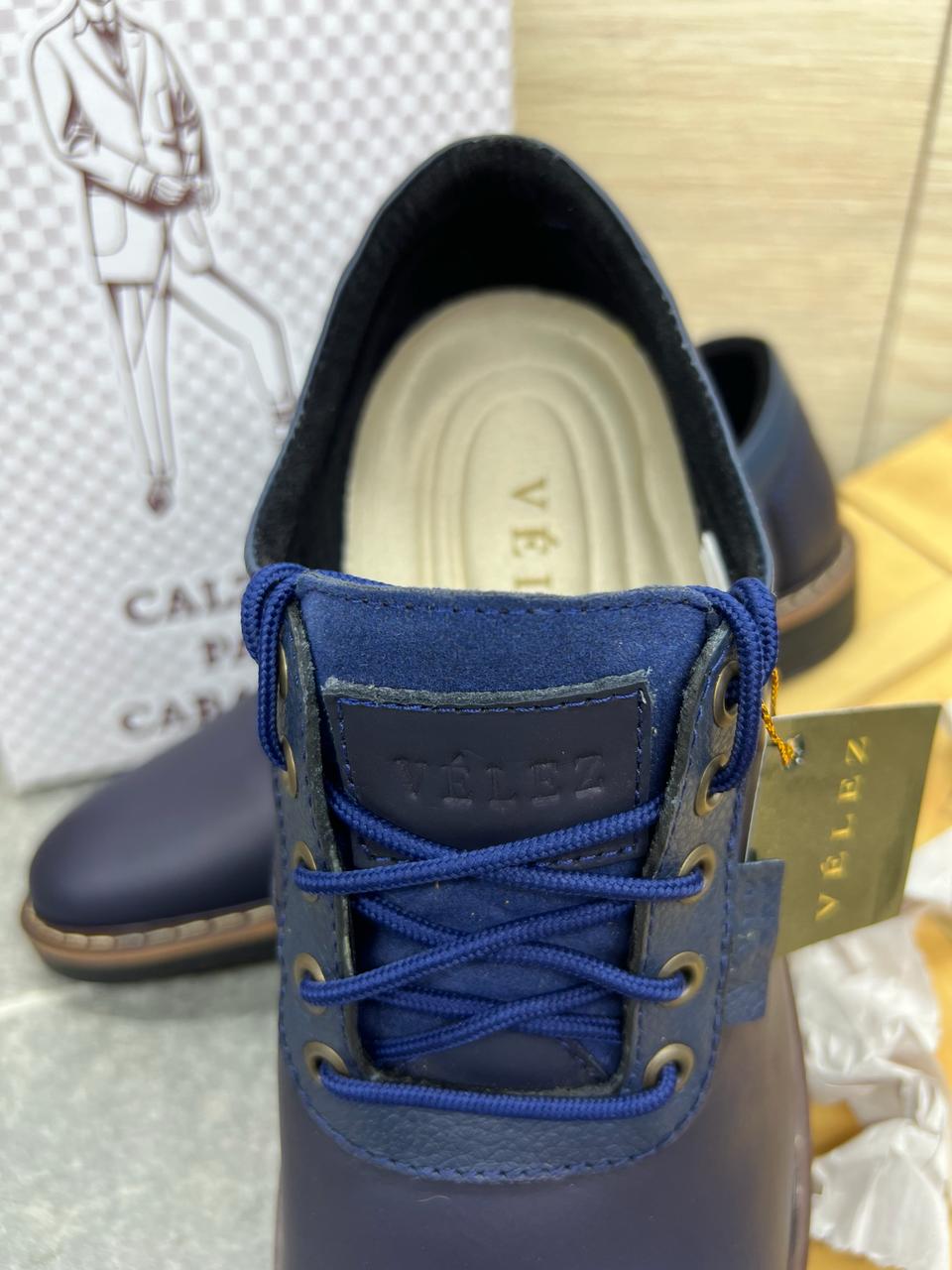 Zapato Casual Velez de Cuero Genuino