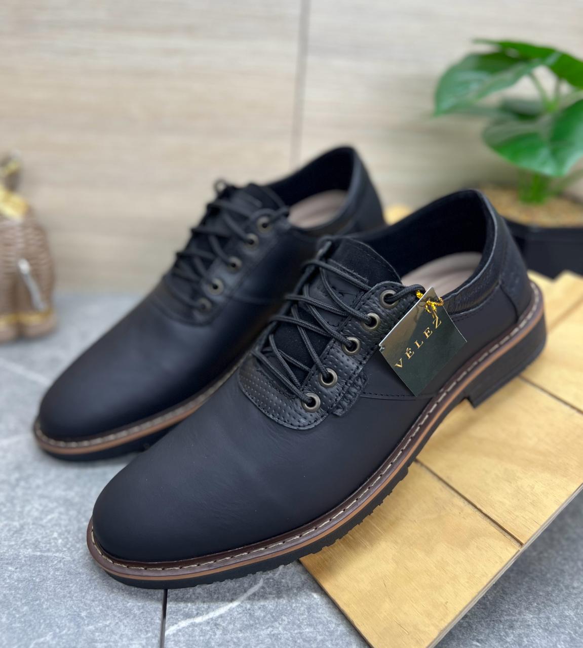 Zapato Casual Velez de Cuero Genuino