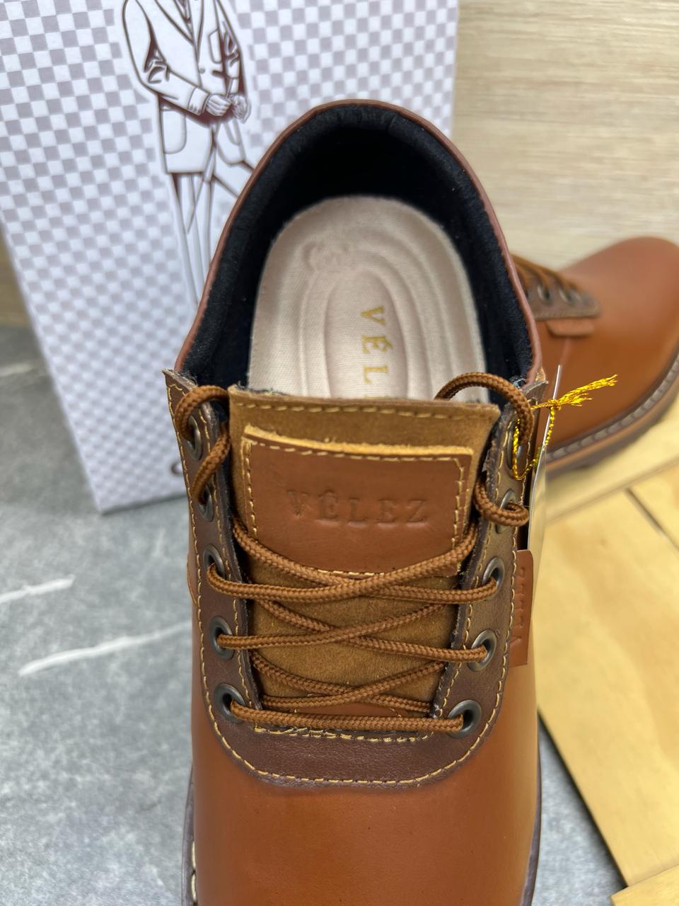 Zapato Casual Velez de Cuero Genuino