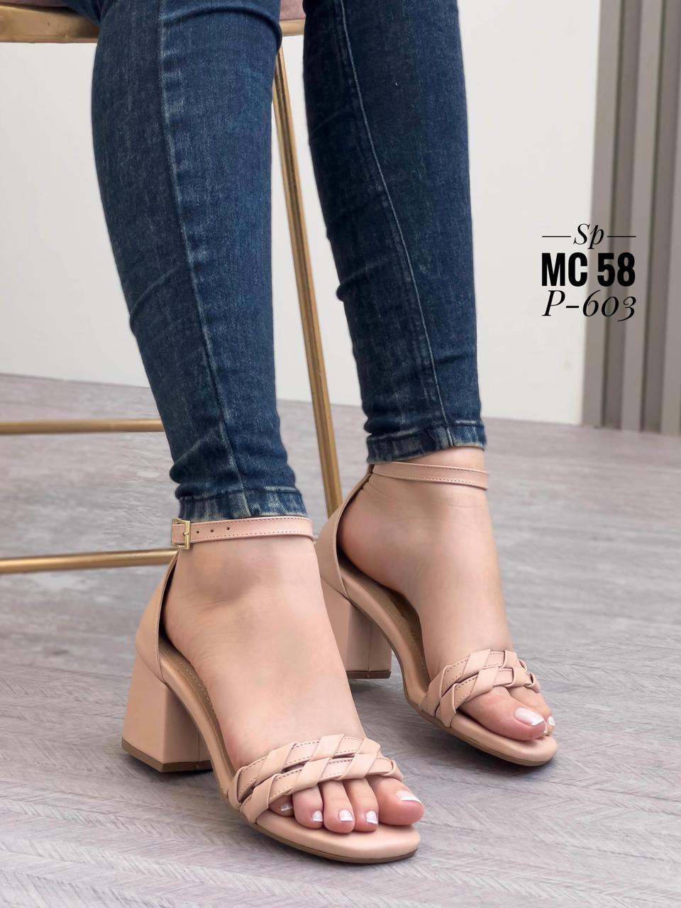 Sandalias Tacón para Dama Ref. P603 | Diseño Trenzado Elegante