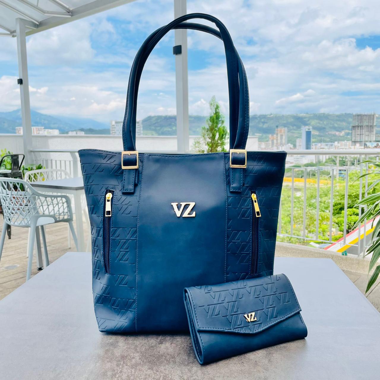 Set Exclusivo VÉLEZ para Dama – Bolso de Mano + Billetera en Cuero Dacota