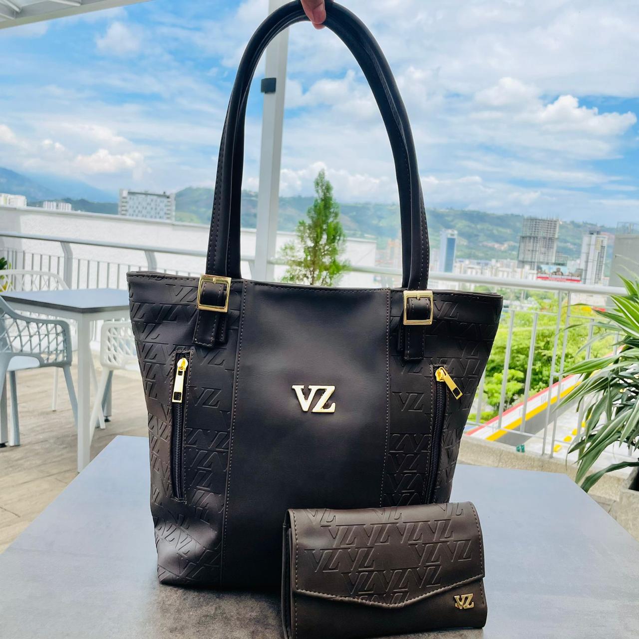 Set Exclusivo VÉLEZ para Dama – Bolso de Mano + Billetera en Cuero Dacota