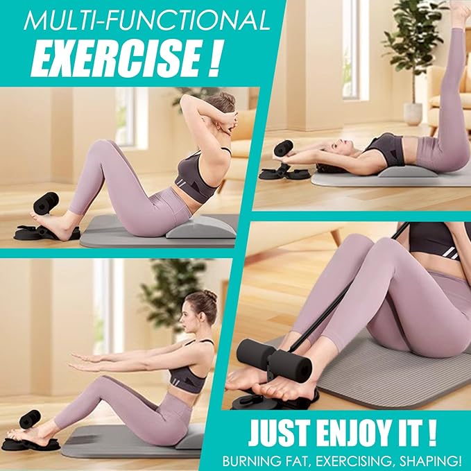 Combo Ejercitador Abdominal con Banda de Resistencia y Base de Succión Ajustable