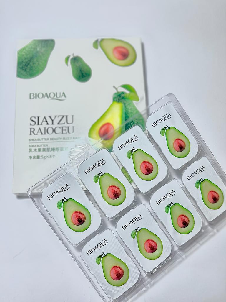 Mascarilla Facial en Cápsulas de Aguacate – Bioaqua (8 unidades)