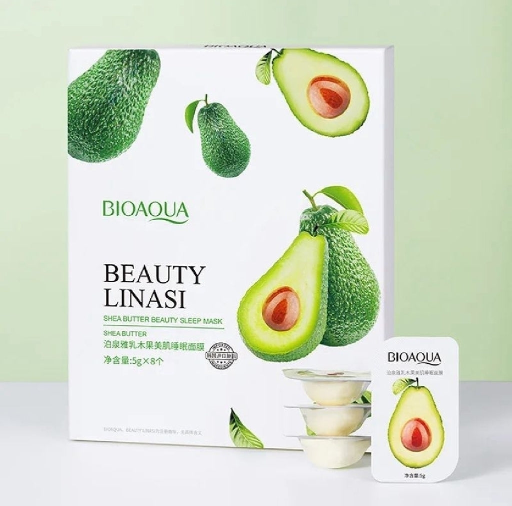 Mascarilla Facial en Cápsulas de Aguacate – Bioaqua (8 unidades)