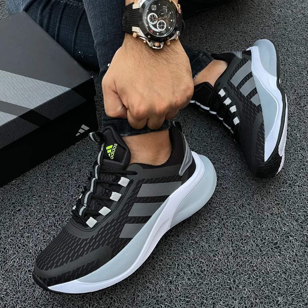 Tenis Adidas Bounce Negro Gris Caballero