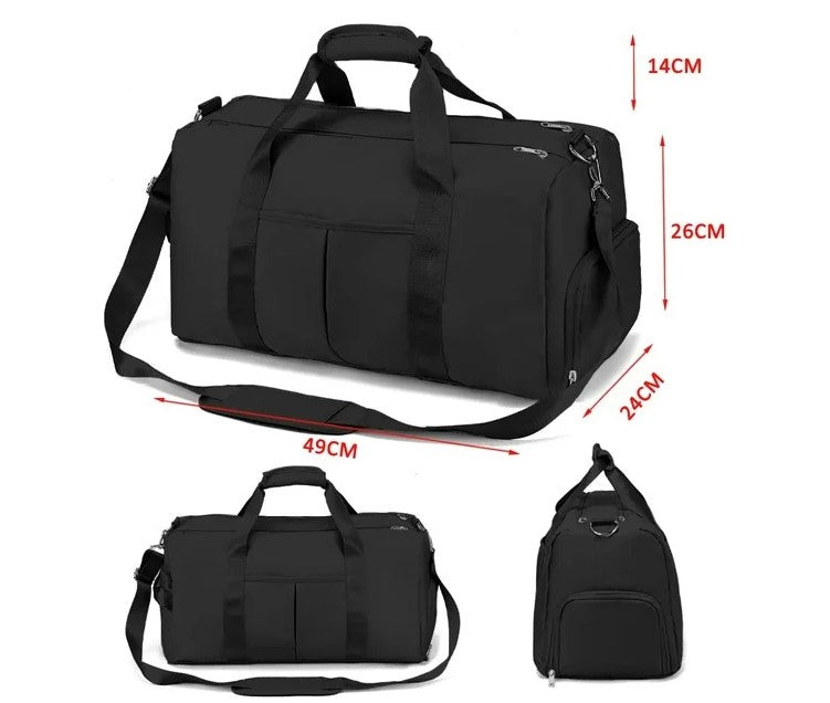 Bolso Deportivo Impermeable Unisex con Compartimento para Zapatos – Ideal para Gimnasio y Viajes