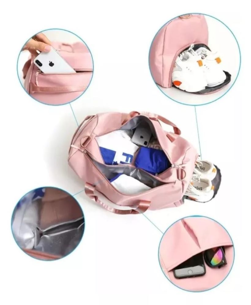 Bolso Deportivo Impermeable Unisex con Compartimento para Zapatos – Ideal para Gimnasio y Viajes