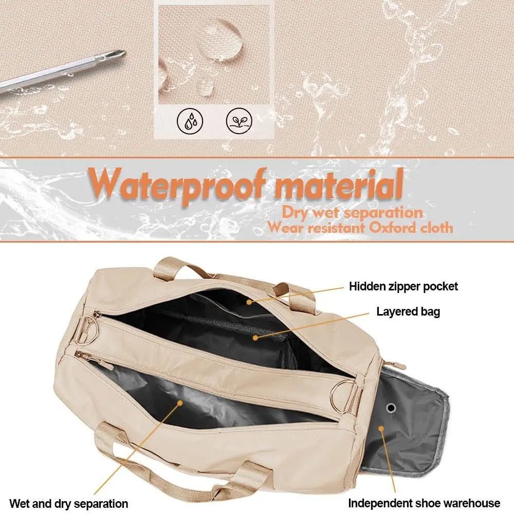 Bolso Deportivo Impermeable Unisex – Ideal para Gimnasio, Viajes y Rutina Diaria