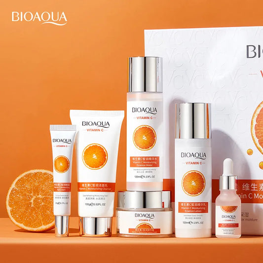 Kit Facial Hidratante VC Bioaqua con Vitamina C – Cuidado Antioxidante e Iluminador