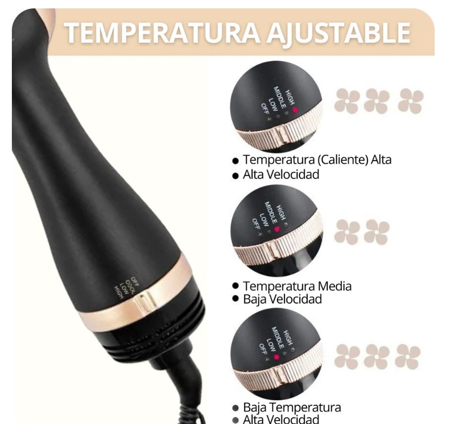 Cepillo Secador y Moldeador Keratin 3D Pro | Voluminizador con Tecnología Iónica y Revestimiento Cerámico