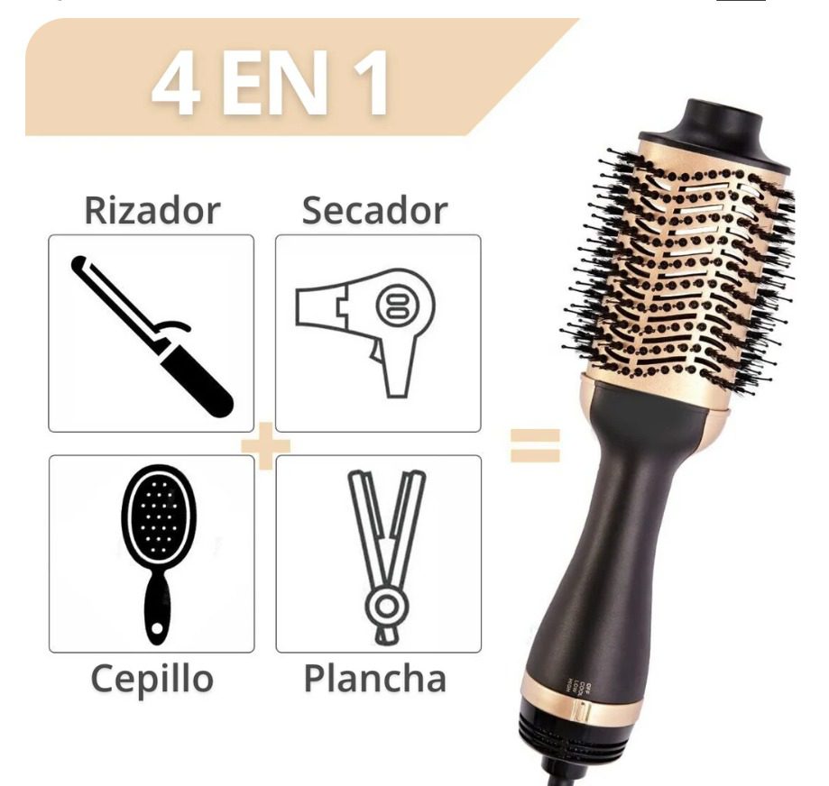 Cepillo Secador y Moldeador Keratin 3D Pro | Voluminizador con Tecnología Iónica y Revestimiento Cerámico