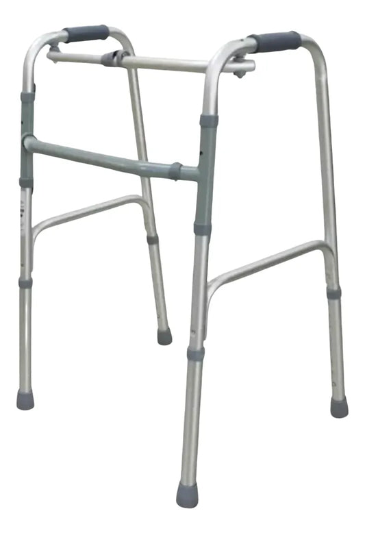 Caminador Ortopédico Plegable Liviano para Adulto – Doble Función Ajustable Gris