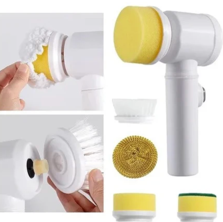 Cepillo de Limpieza Eléctrico 5 en 1 – ¡Limpia tu hogar en la mitad del tiempo!