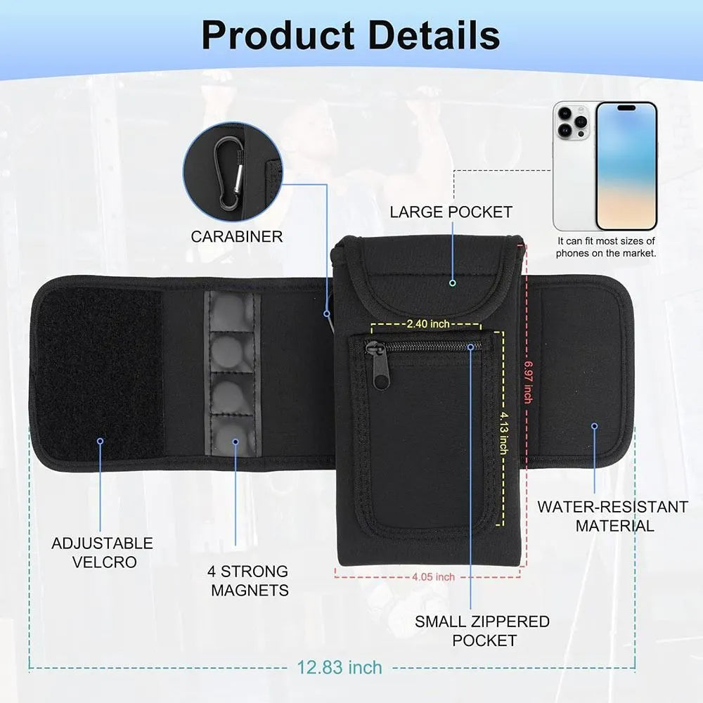 Bolsillo Magnético de Neopreno para Botella – Ideal para Gimnasio, Senderismo y Actividades al Aire Libre