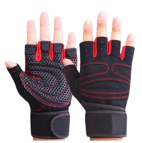 Guantes Deportivos para Gimnasio con Muñequera – Unisex, Talla Única, Antideslizantes