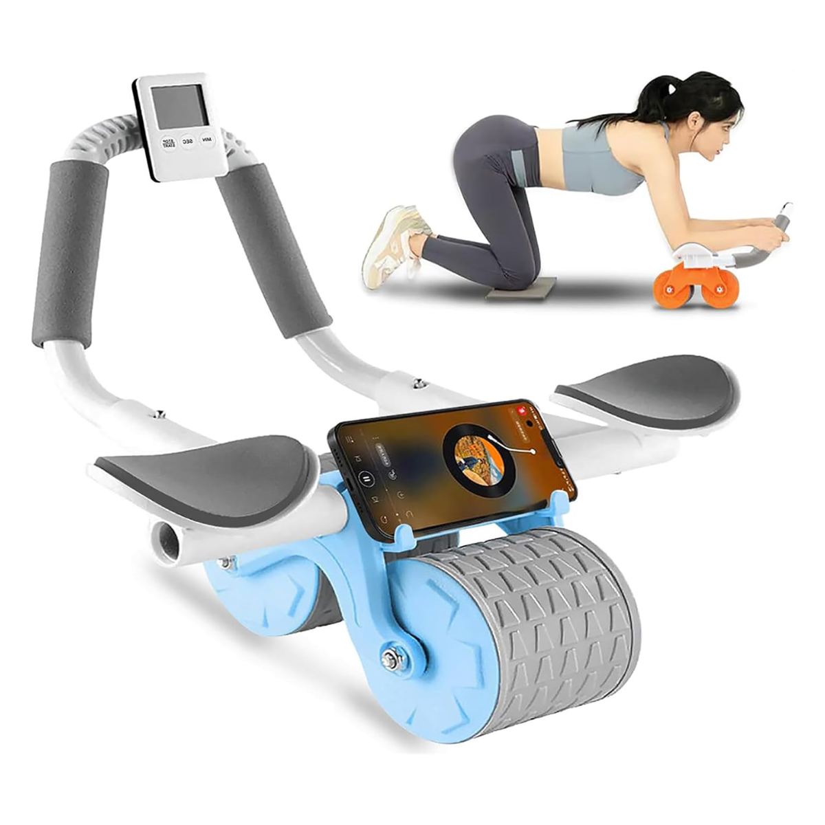 Rodillo Abdominal con Rebote Automático PD97 – Ejercicio de Núcleo y Abdomen