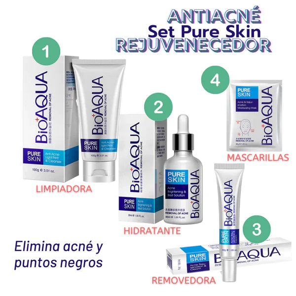 Kit Pure Skin Antiacné – Cuidado Completo para una Piel Limpia y Renovada