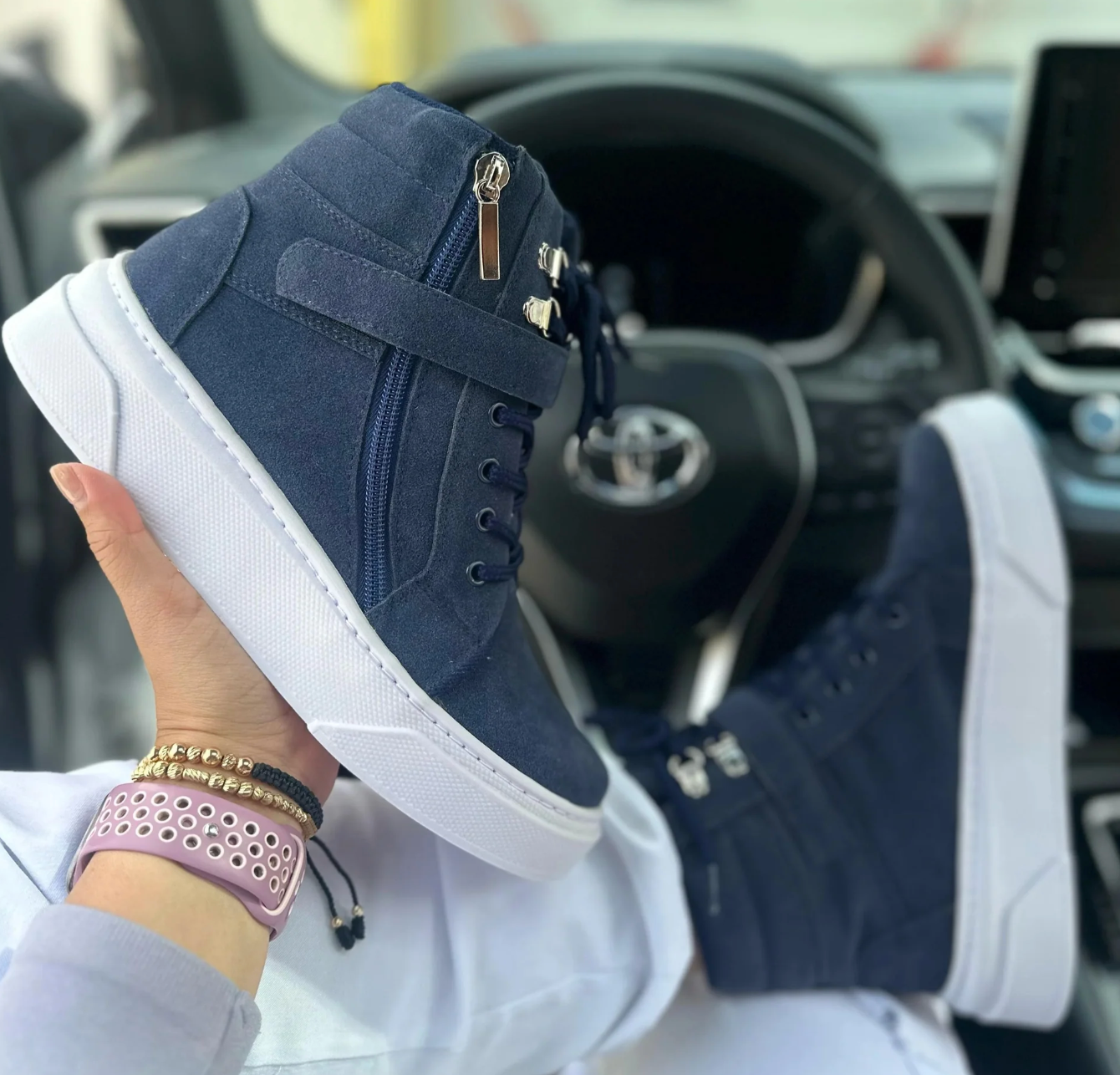 Bota Deportiva Urbana para Mujer - Gamuza Premium con Plataforma Alta