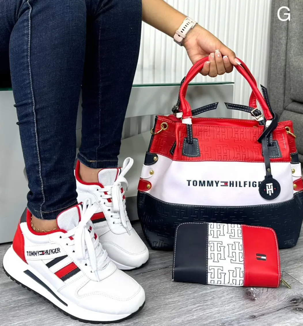 Combo Tommy Hilfiger – Tenis, Bolso y Billetera