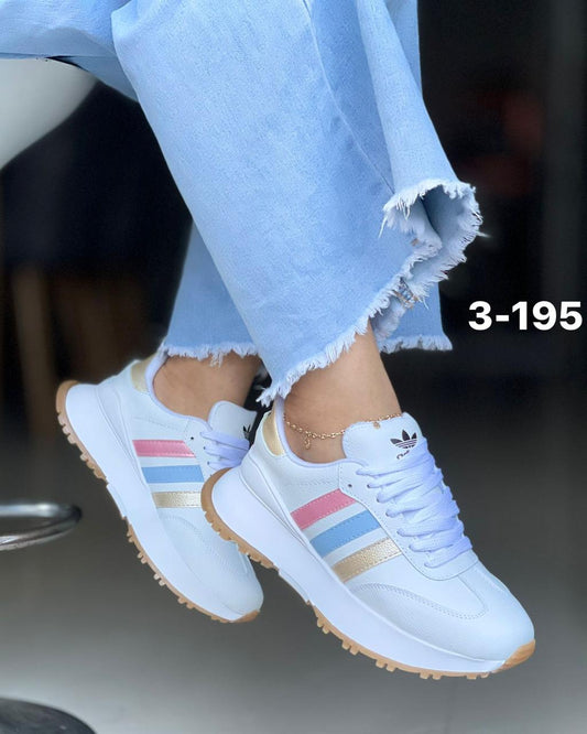 Tenis Adidas Retro Blanco Dama | Suela Antideslizante | Calidad Premium