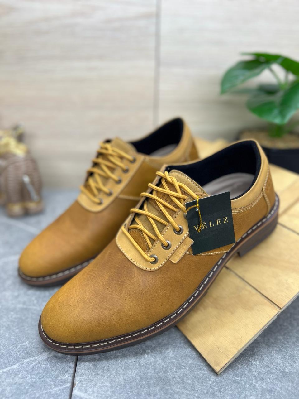 Zapato Casual Velez de Cuero Genuino