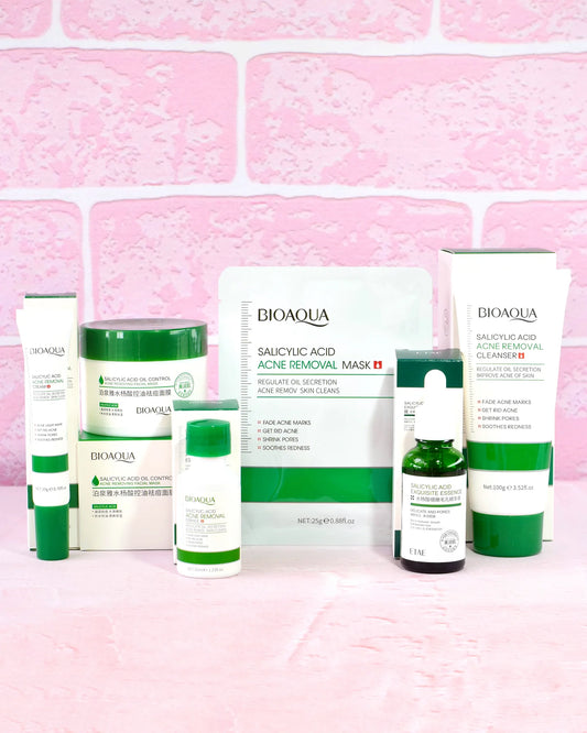 Kit Facial Antiacné con Ácido Salicílico – Limpieza Profunda y Renovación Celular