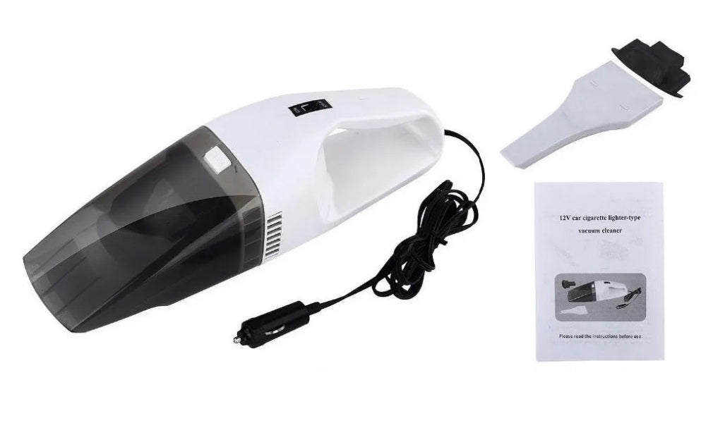 Aspiradora Portátil para Carro con Conexión 12V – Ideal para Pelo de Mascota y Residuos