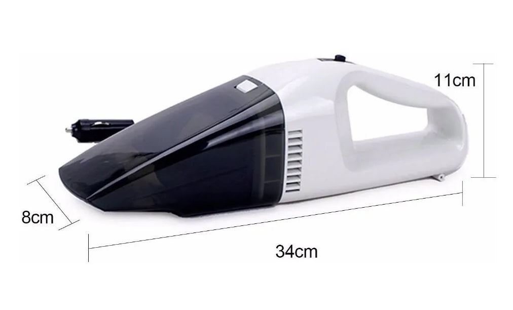 Aspiradora Portátil para Carro con Conexión 12V – Ideal para Pelo de Mascota y Residuos