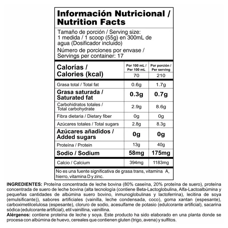 Bipro Complex 2 Lb – Mezcla de Proteína de Suero y Caseína de Alta Calidad