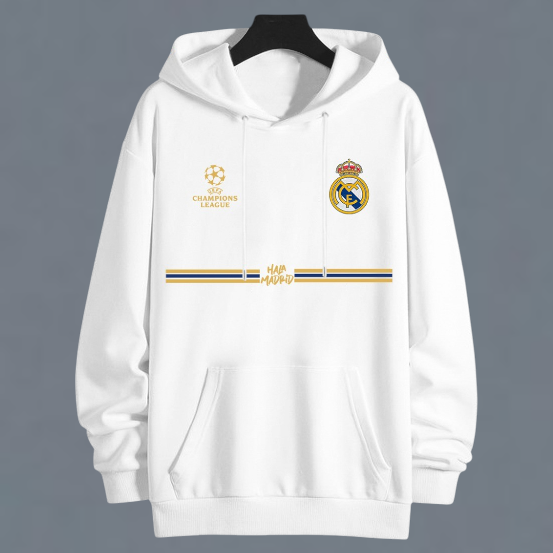 Buzo Real Madrid Unisex con Logos Bordados – Exclusivo y Deportivo