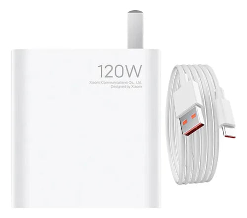 Cargador Rápido de 120W con Cable Tipo C – Protección Avanzada y Alta Compatibilidad