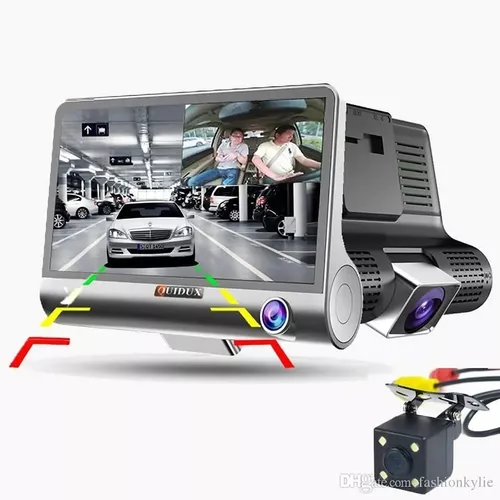 Cámara DVR para Carro 3 en 1 Full HD con Cámara de Reversa y Grabación Interior