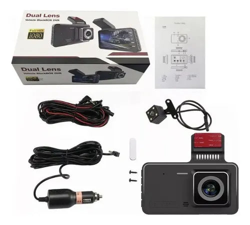 Cámara de Seguridad para Carro HD DS2540 con Doble Lente y Visión Nocturna