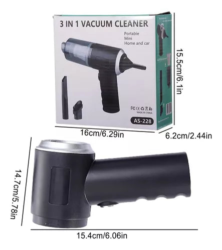 Combo Aspiradora para Carro + Transmisor Bluetooth X8