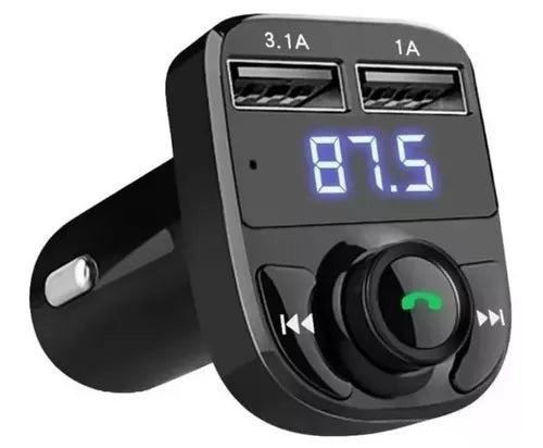 Combo Aspiradora para Carro + Transmisor Bluetooth X8