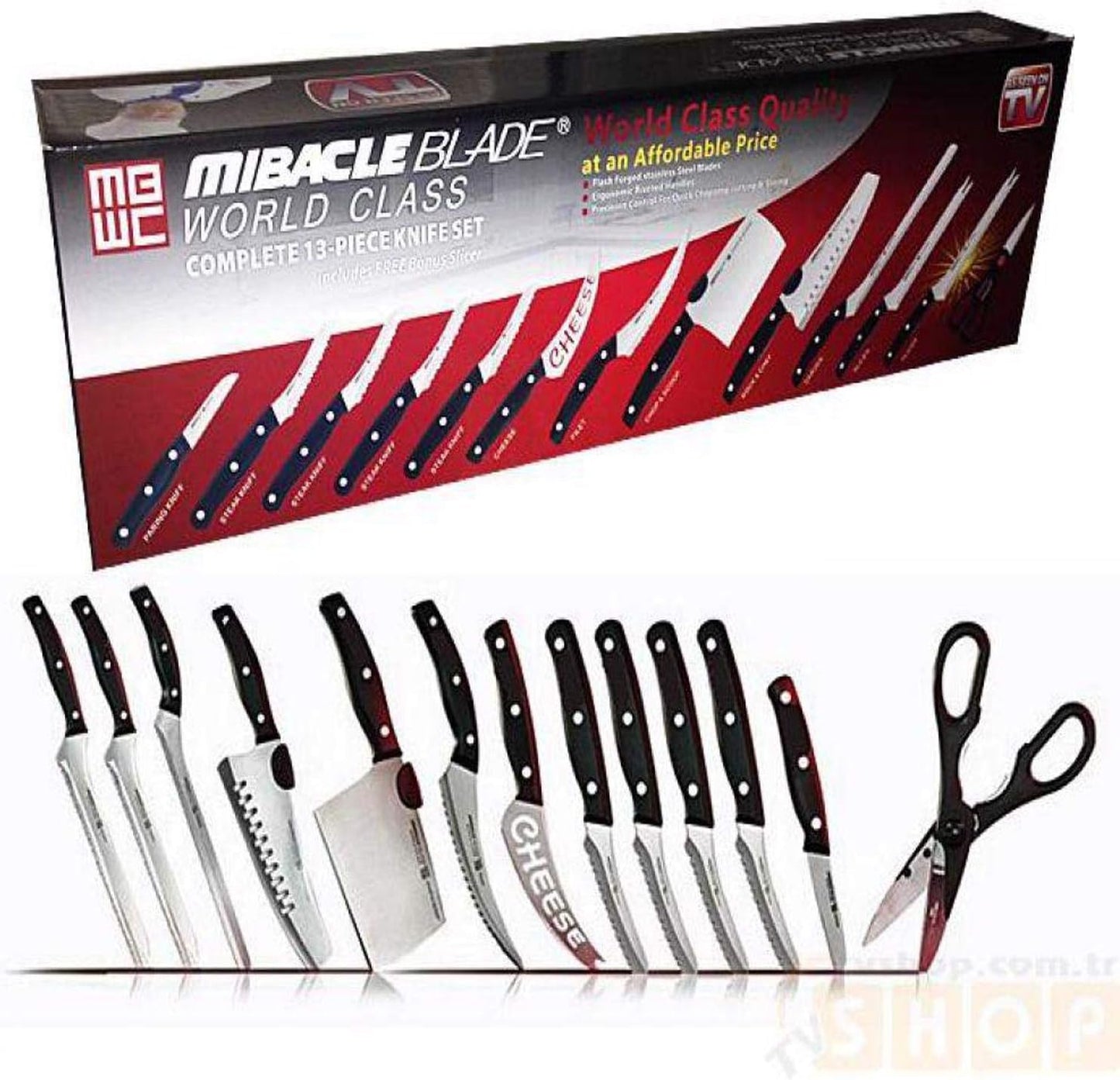 Set de Cuchillos de Cocina 13 Piezas – Acero Inoxidable Miracl