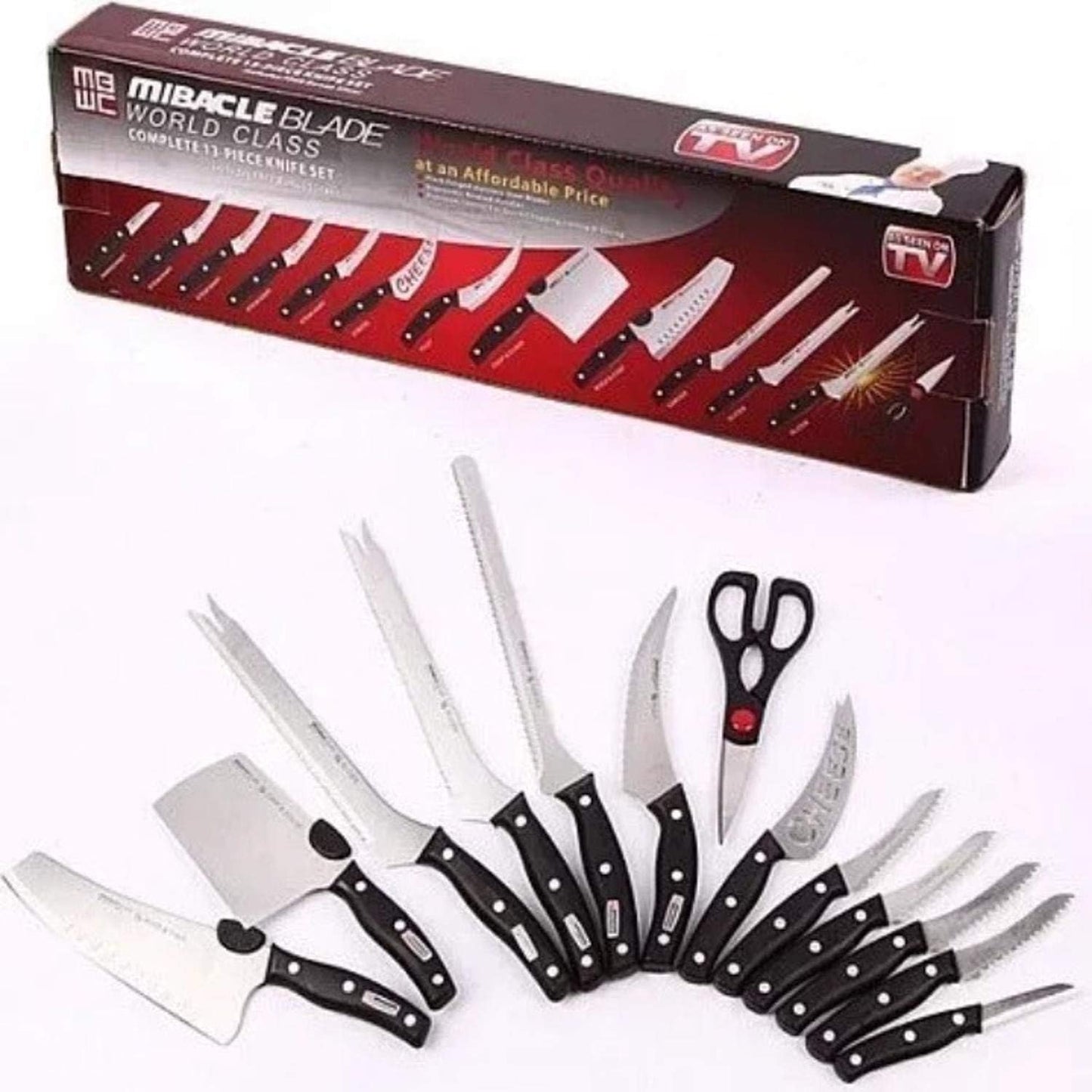 Set de Cuchillos de Cocina 13 Piezas – Acero Inoxidable Miracl