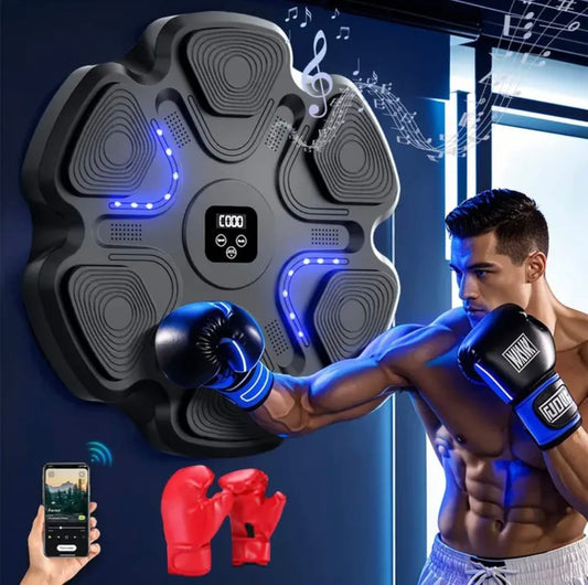Estación de Boxeo Inteligente Bluetooth con Guantes – Musical, Montaje en Pared