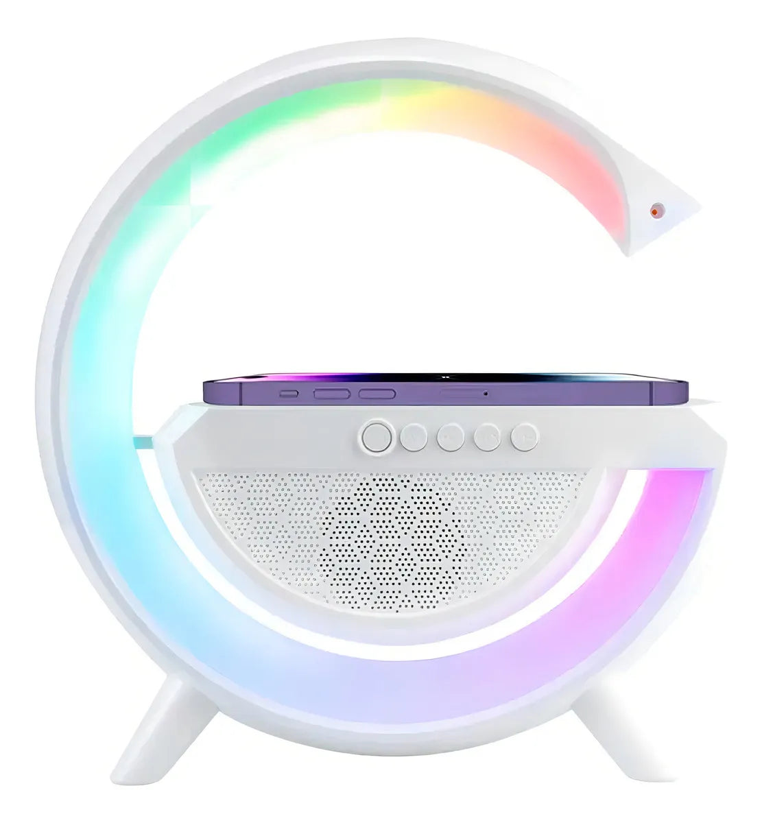 Lámpara Multifuncional Bluetooth con Cargador Inalámbrico y Luz Ambiental