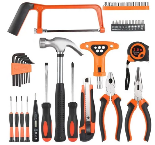 Kit de Herramientas Manuales 45 Piezas con Estuche Profesional – Uso Doméstico y Taller