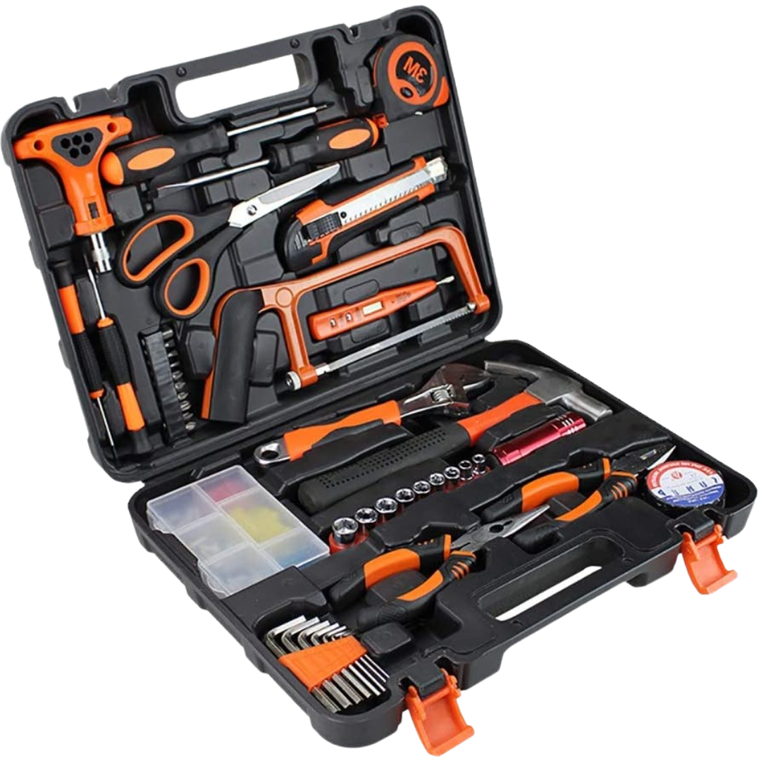 Kit de Herramientas Manuales 45 Piezas con Estuche Profesional – Uso Doméstico y Taller