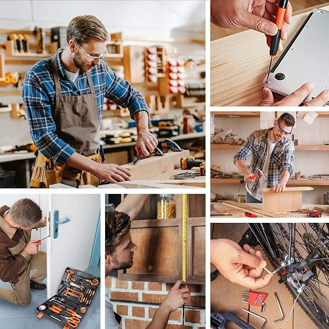 Kit de Herramientas Manuales 45 Piezas con Estuche Profesional – Uso Doméstico y Taller