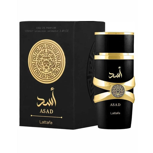 Perfume Asad Lattafa Eau de Parfum Hombre 100 ml – Ámbar, Dulce y Especiado